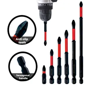 Magnetic Phillips Screwdriver Bit Set, High-Hardness Anti-Slip Screwdriver Head Kit, Assembly & Disassembly Tool for Electric and Manual Drills, Screwdriver Drill Bits, Impact Drill Bit