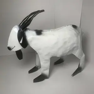 Decorative Rustic Metal Goat - Animal Metal Art, Home Metal Decor