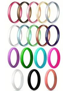 Silicone Ring, Sporty Solid Color Silicone Ring, Fashion Accessories for Women & Men, Comfortable Wedding Finger Rings