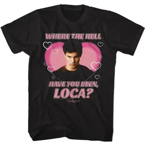 Twilight Movie Where Have You Been Loca Heart Mens Short Sleeve T Shirt