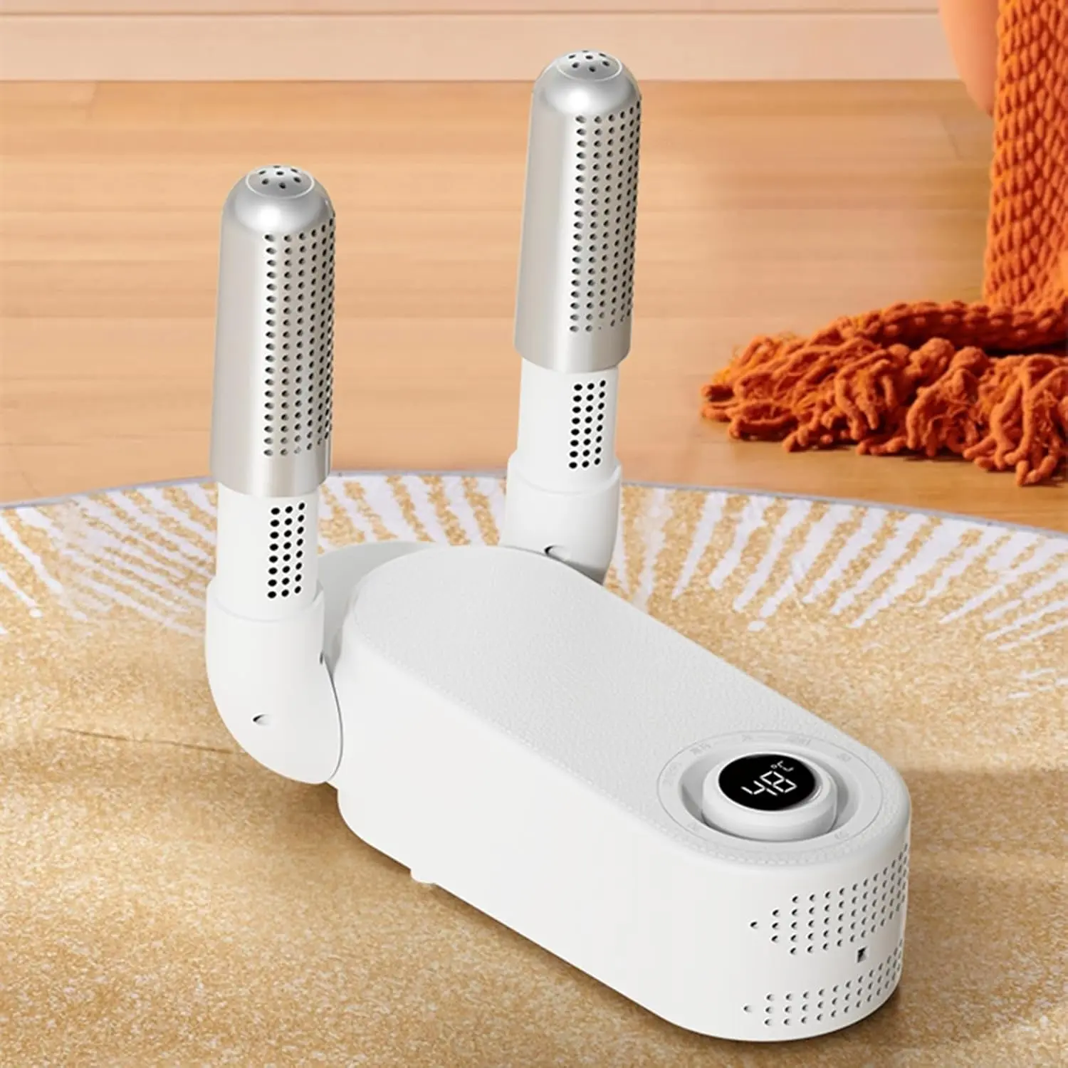 Foldable Adjustable Shoe Dryer with UV Sterilization & Temperature Control – Fast Hot Air Shoe & Boot Dryer with Automatic Timer, Portable Odor Eliminator