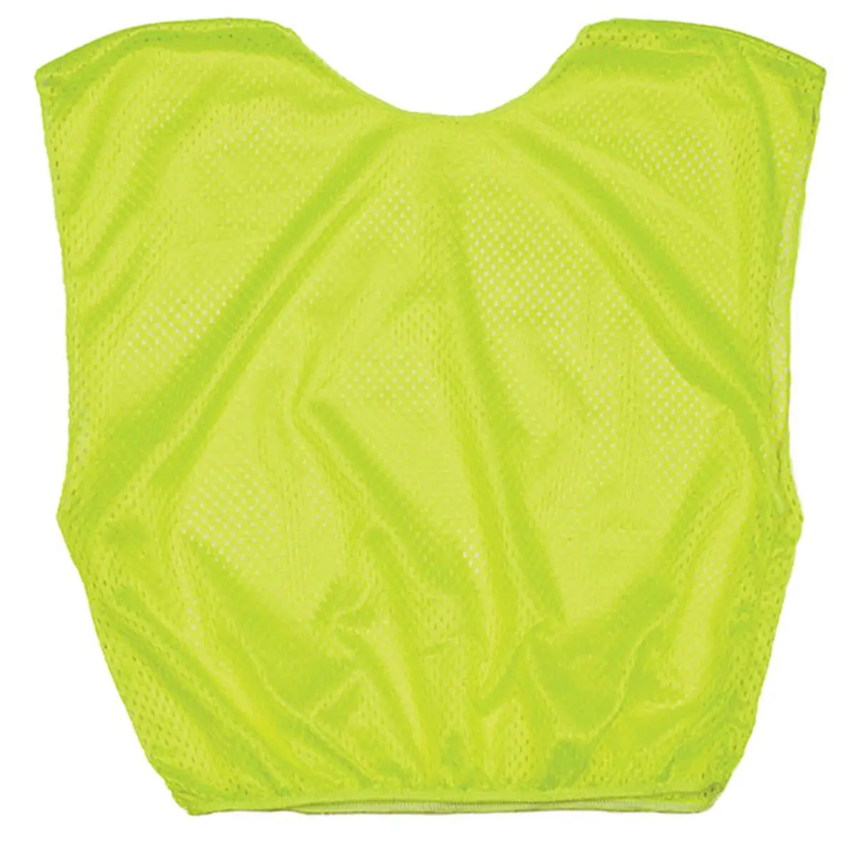CHAMPION Adult Sleeveless Sports Vest - Nylon Micro Mesh Team Practice Scrimmage Pinnie, Reinforced Neck, Elastic Bottom, Armholes, Neon Yellow Athletic Workout Gear for Fitness Enthusiasts