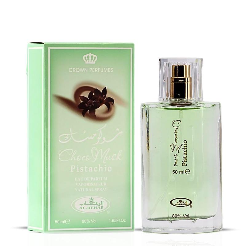 Al-Rehab Choco Musk Marshmallow & Pistachio Eau de Parfum Sprays 50ml (1.65 oz) | Gourmand Perfume with Chocolate & Vanilla | Long-Lasting Sweet Fragrances (Bundle)