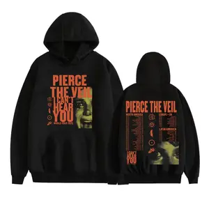 [Sale Up To 40%] 2 Side Pierce The Veil I Can'T Hear You Tour 2025 Hooded Men Women Harajuku Hip Hop Rock Punk Sweatshirt Casual Fleece Hoodie