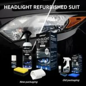 Headlight Restoration Kit, Instantly Restore Clear Headlights, No Sanding Car Headlight Cleaner for Yellowed, Oxidized & Foggy Lenses, UV Protection Coating, Easy 3-Step Repair, Long-Lasting Shine