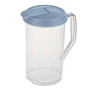 Sterilite 2 Quart Plastic Hinged Pitcher with Comfort Grip Handle, Blue, 18-Pack Sterilite 2 Quart Plastic Hinged Pitcher with Comfort Grip Handle, Blue, 18-Pack