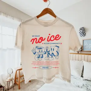 No Ice In Our Community, Abolish Ice Crop Top, Liberal Crop Top, Anti ICE Boxy Crop, Pro Immigrants Crop, Protest Crop , No Human Is Illegal