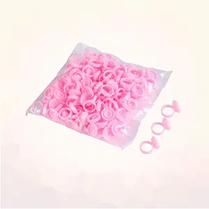 Pink Volume Glue Rings (100pcs)