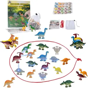 2026 Magnetic Chess Game, Dinosaur Magnetic Game for Kids, Chess Set-20 Dinosaur Stones, 1 String & 1 Storage Bag, Fun Magnet Chess Game for Festival Family Games Night, Magnet Game Parent-Child Toy interactive board game
