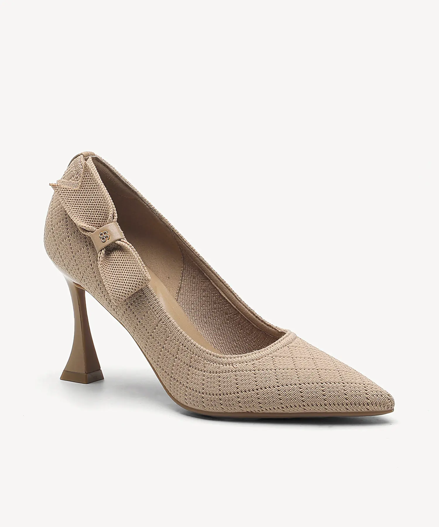 COSY ISLAND Women's Pointed Toe Fly Knit High Heels - Comfortable Slip-On Pumps
