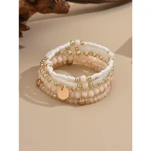 Stylish Faux Crystal Braided & Stackable Bracelet Set—Perfect for Everyday Wear and Holiday Gifting—An Ideal Gift for Women