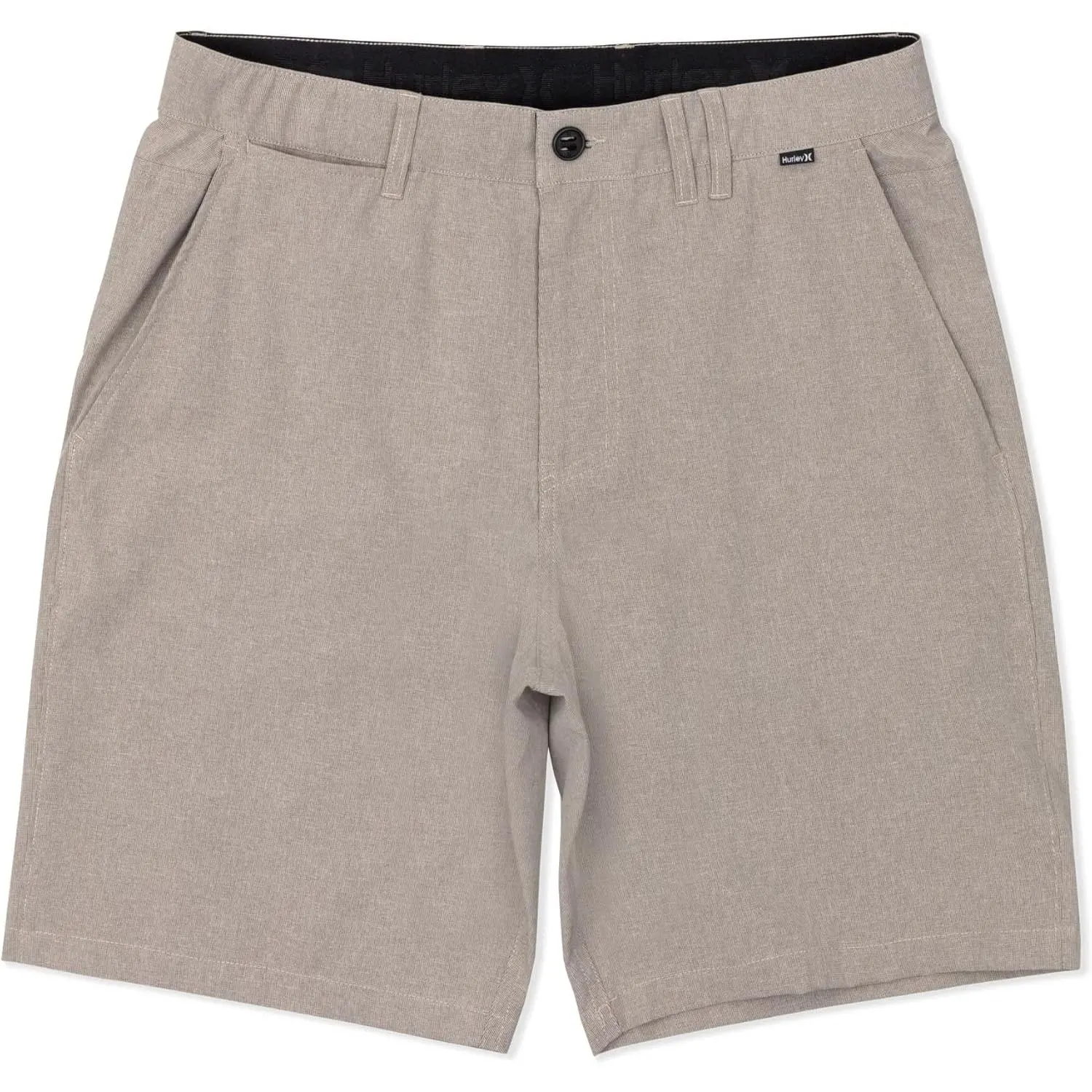 Hurley Men's Phantom 4-Way Stretch Microcheck Hybrid Walk Shorts, 9" Inseam 20" Outseam, Quick Dry, Button Closure
