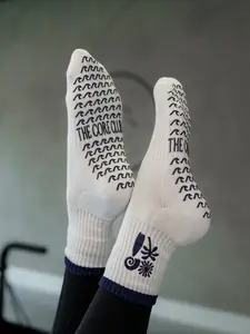 TCC Navy Wave, Surfboard, Palm, Sun | Pilates & Barre Grippy Socks