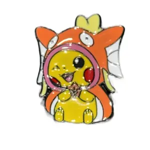 Poncho Pikachu / Magikarp enamel pin