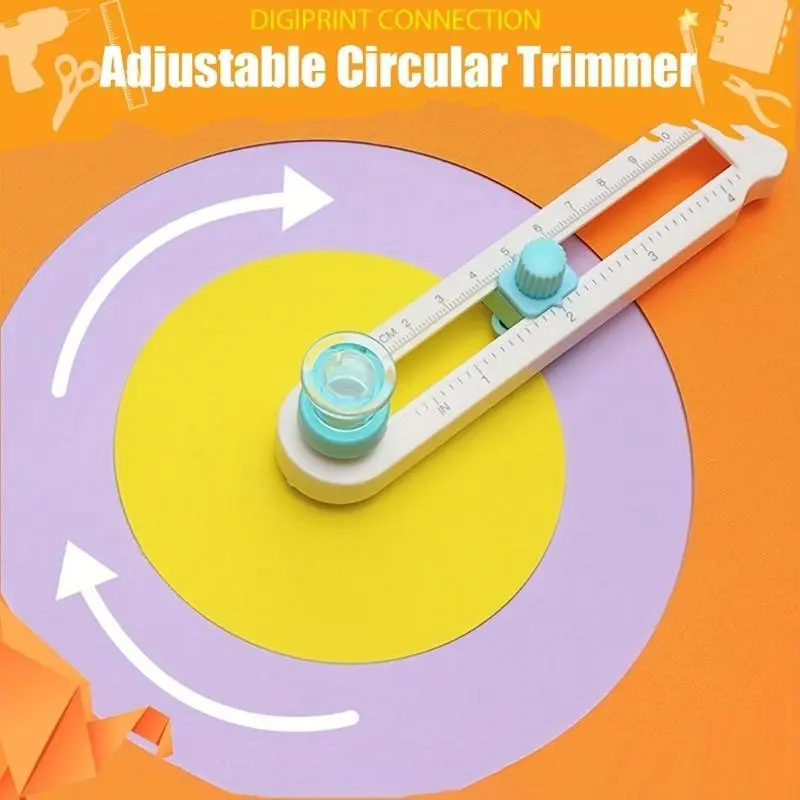 New Round Cutting Knife Adjustable 360 Compass Circle Cutter Scrapbooking Cutters Circular Paper Craft Paper Trimmer