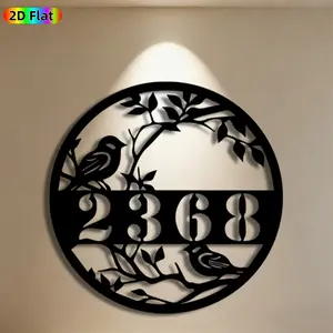 1pc Bird & Number 2368 Metal Wall Art,Bird & Number 2368 Statue Mural, Ideal Gift for New Year, Easter, Nature & Numerology Decor Enthusiasts, Weather-Resistant Metal Wall Decor , Perfect for Garden Fence & Living Room Wall, Unique Outdoor & Indoor Decor