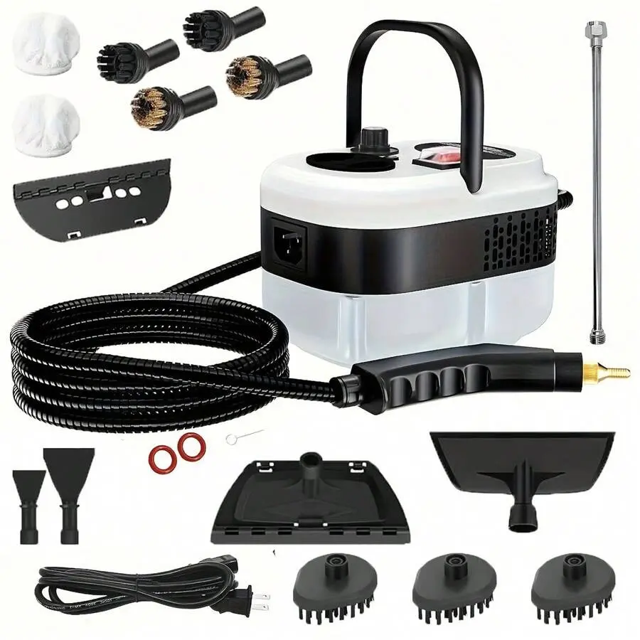 2500W Portable Handheld Steam Cleaner High-Temperature High-Pressure Steamer with 20 Complete Accessories for Kitchen Grease, Car Detailing, Bathroom, Home & Multi-Purpose Cleaning