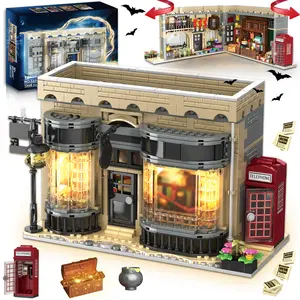 TOKMOC 66051 Building Blocks Set, 1368-Piece Magic Grocery Alley Architecture Model Kit, Stress Relief Toy, Birthday Gift & Home Decoration for Ages 12+