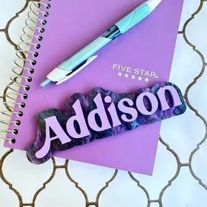 Locker Name Magnet - Personalized Locker Magnet - 3D Acrylic Locker Decor - Back to School - LEAVE NOTE WITH PERSONALIZATION