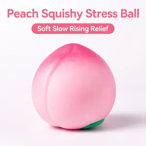 Simulation Peach Squishy, Slow Rebound Prank Toy, Unbreakable Stress Relief Squeeze Decompression Toy, Fun and Durable Design