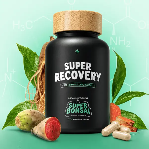 SuperBonsai Super Recovery - Natural Ingredients with DHM and Milk Thistle - Supports Liver Aid - GMO Free, Gluten Free, Vegan, Sugar Free