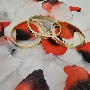 Juegos de 3 pulceras medida 6"1/2 oro laminado de 14k, Premium Bracelet, Stackable Bracelet