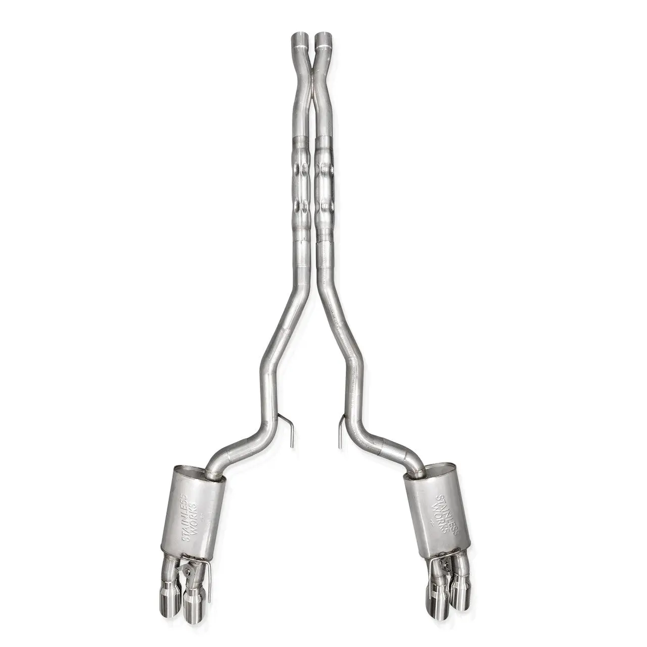2024 Mustang GT Catback PC Connect, X-Pipe, Legend Sound Quad Tips