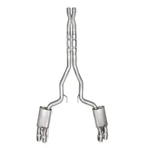 2024 Mustang GT Catback Factory Connect, X-Pipe, Legend Sound Quad Tips