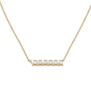 Radiance by Absolute™ 1.70ctw Trilliant Cut Bar Drop Necklace