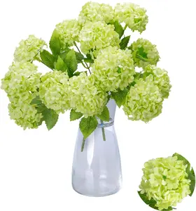 Greenery That Lasts!  Get Your Hands on This Stunning Artificial Hydrangea Bouquet for Effortless Home & Event Decoration. Decorative Flower