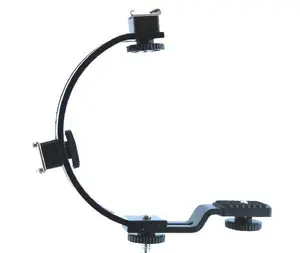 SMART BRACKET 6" C Shaped Camera Bracket with 2 adjustable shoe mounts