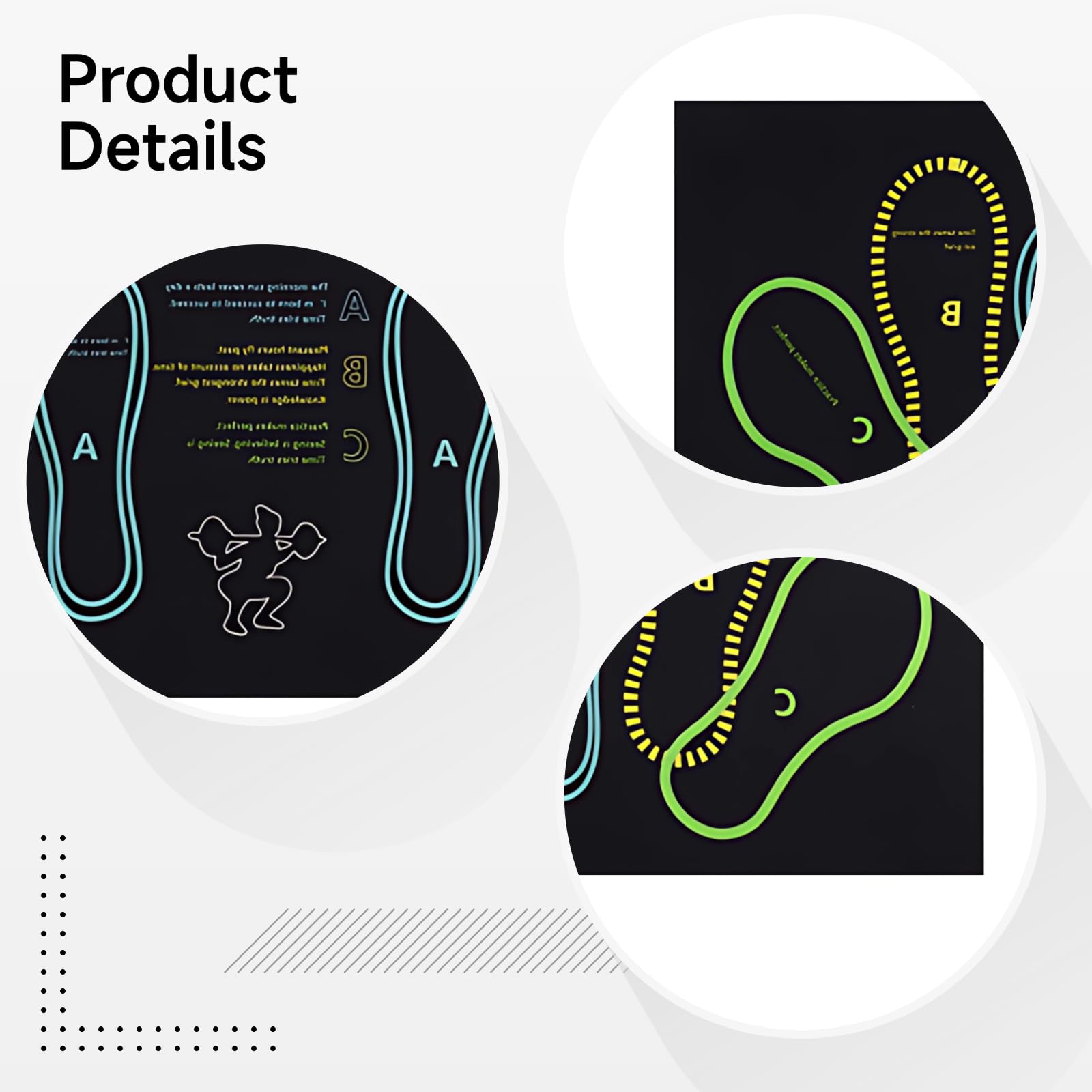 Foot positioning markers aid in precise positioning the non slip durable squat mat provides a comfortable and stable training experience suitable for home and outdoor use