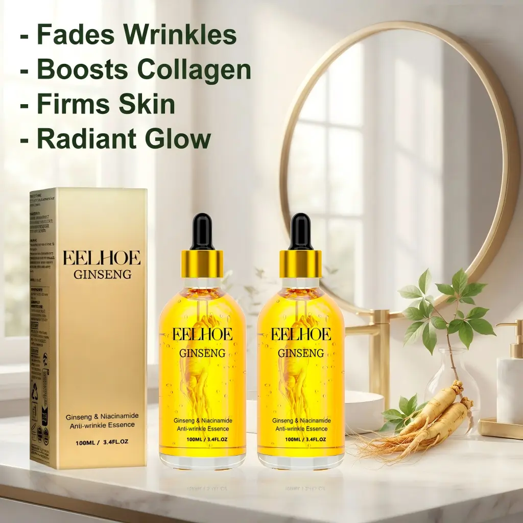 【BUY 2 GET 1 FREE】Revitalizing Ginseng Polypeptide Essence Serum Improves Sagging Reduces Wrinkles Hydrating Supple Skin Dropper Serum for Women and Men Daily Face Care