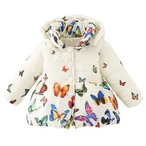 Baby Girls Winter Autumn Butterfly Little Kids Toddler Jacket Coat Cute Infant Outerwear
