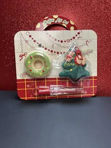 Christmas Lip Duo Keychain - Festive Holiday Gift with Two Lip Products for Everyday Use & Easy Carry Design