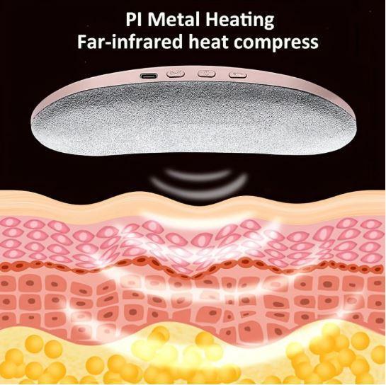 Portable Heating Pad with Massage – Cordless Design, Fast-Acting Heat Therapy, 3 Comfort Modes, Gift for Women