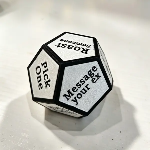 Round Custom D12 Dice - Personalized Photobooth Prop, Festive Home & Party Supplies Accessory