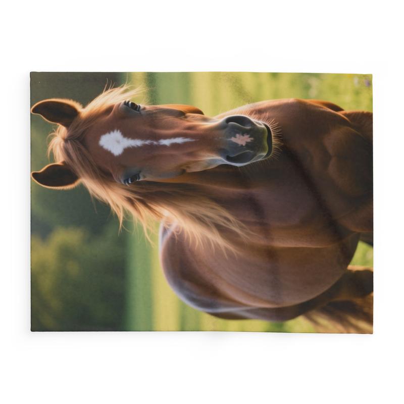 Wildlife Fleece, Horse Photo Blanket, Throw for Equestrian Fans
