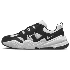 Nike Tech Hera Suede Low-Top Casual Sneakers for Men in Black and White Verifiable, with credentials and supporting global authentication