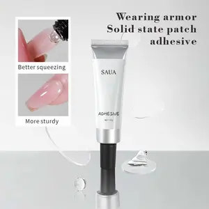 Powerful Transparent Soft Gel Nail Patches Solid Gel Nail Glue, Transparent 3D Sculpting Gel Super Strong Solid Nail Gel