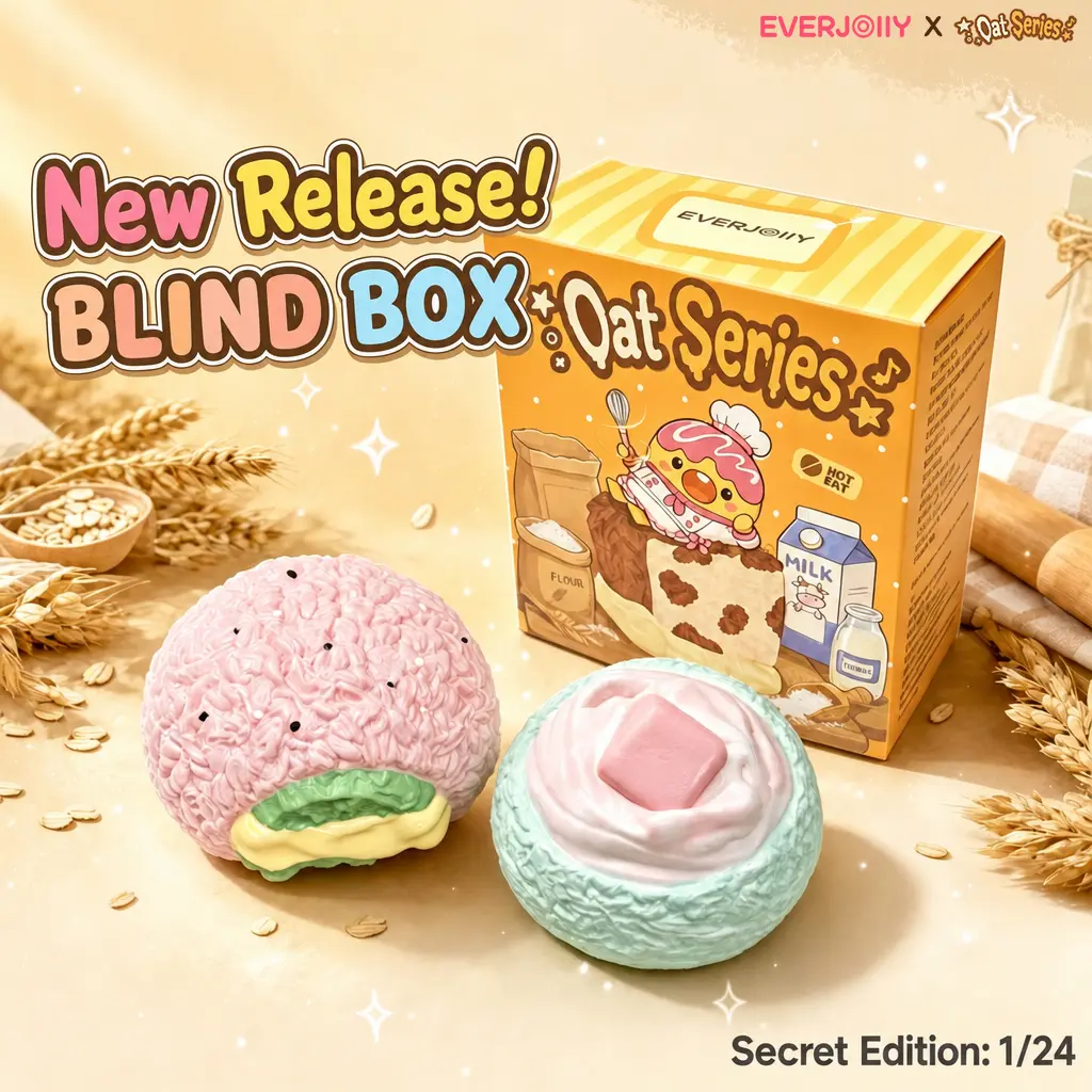 #{EVERJOllY}Oat Series Squishy Blindbox[Non-returnable/Non-exchangeable once opened] Slow-rise blind box — stress-relief toy.