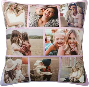 Mom Love You Custom Pillow Cover with Picture, Customized Photo Pillowcase, Personalized Pillow Case with Photo, Custom Mom Gifts for Christmas Birthdays, Mother's Day A