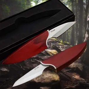 Creative fruit knife, portable cutting tool, knives,solid wood shank and stainless steel
