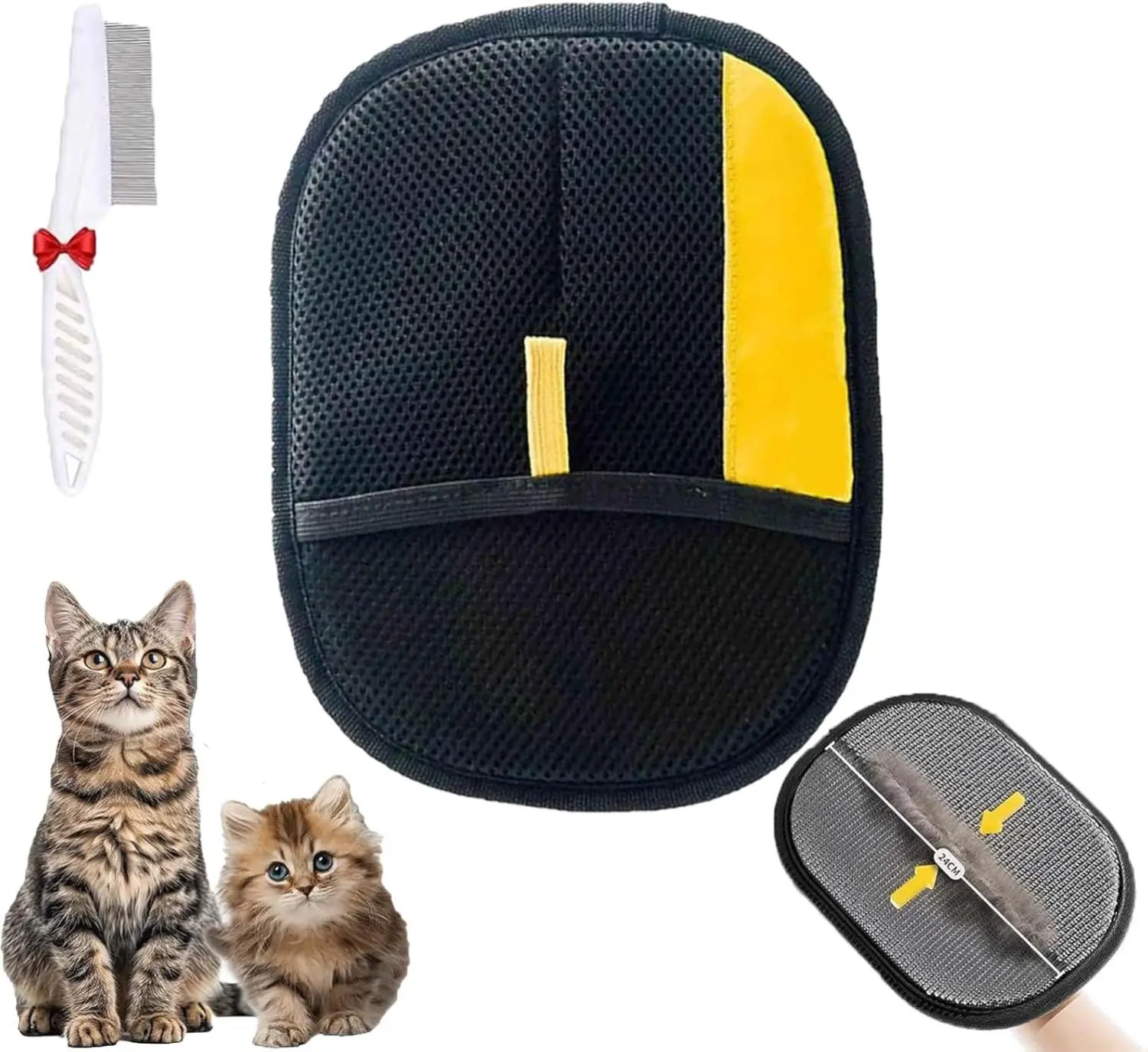 2025 New Pet Hair Remover Electrostatic Gloves, Viorane Pet Hair Remover, Washable Reusable Double Sided Static Pet Hair Removal Glove for Couch, Furniture, Carpet, Car Seat (1 PCS)