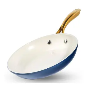 Gotham Steel Navy 10'' Nonstick Fry Pan with Gold Handles