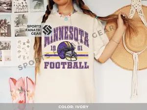 Minnesota Shirt, Trendy Football Tshirt Oversized Vintage Style