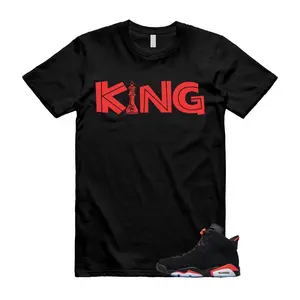 6 Reverse Infrared Black Red T Shirt Match KING