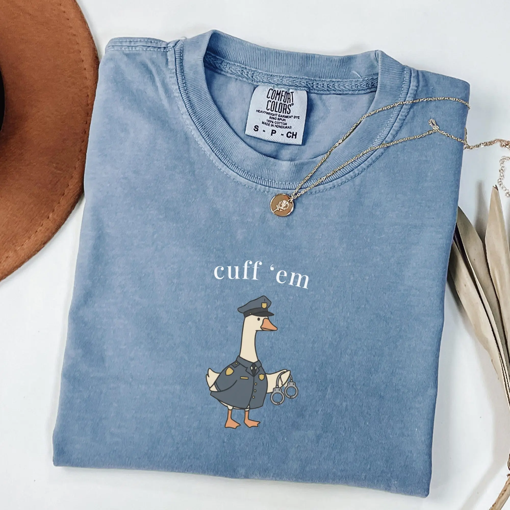 Comfort Colors Funny Police Goose Shirt, Police Officer Shirt, Cop Gift, Police Fathers Day Gift, Cute Law Enforcement Tee