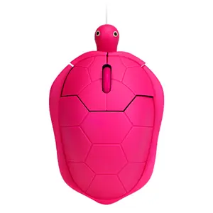 2026 New Cute Turtle-Shaped Mouse, Unique Animal Design, Wired and Wireless Versions Available, Rose Gold and Green, Fashionable Design