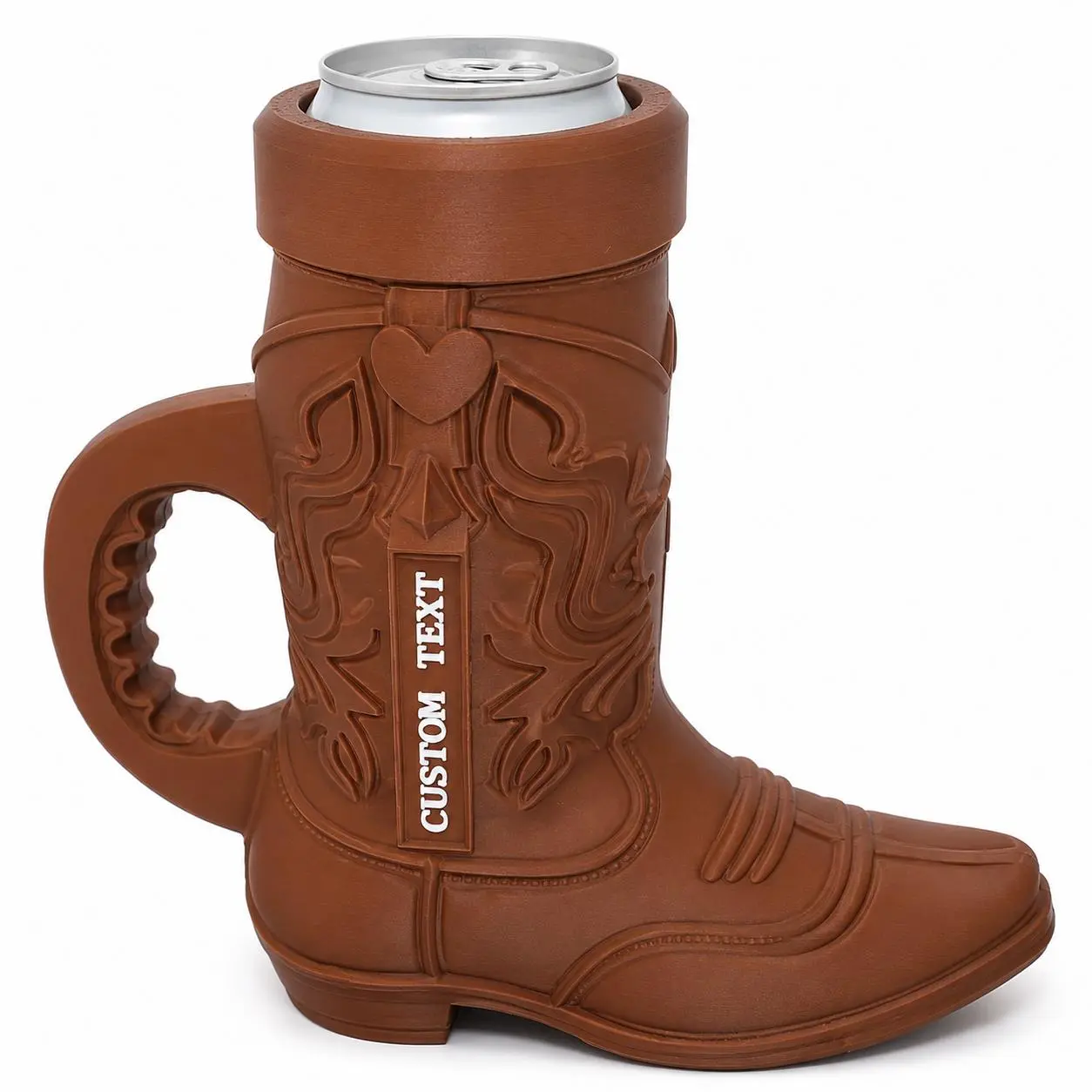 Plastic Boot Can Holder - Durable, High-Quality, Comfortable Handle Grip - Fits Standard 16oz Cans - Easy to Clean - Gift Idea for Cowboys